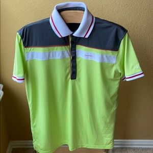 Sligo Neon Yellow Golf Shirt L